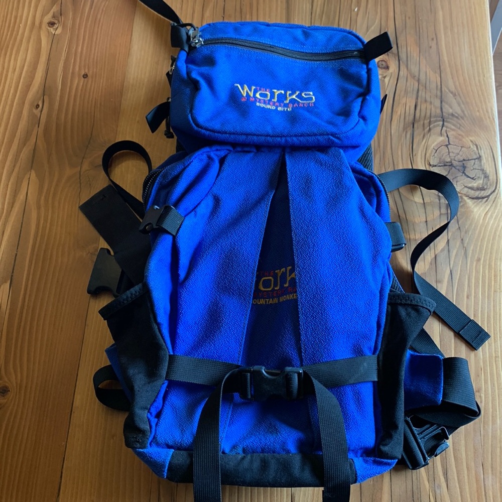 Mystery Ranch Mountain Monkey daypack with detachable hip pack, GUC.